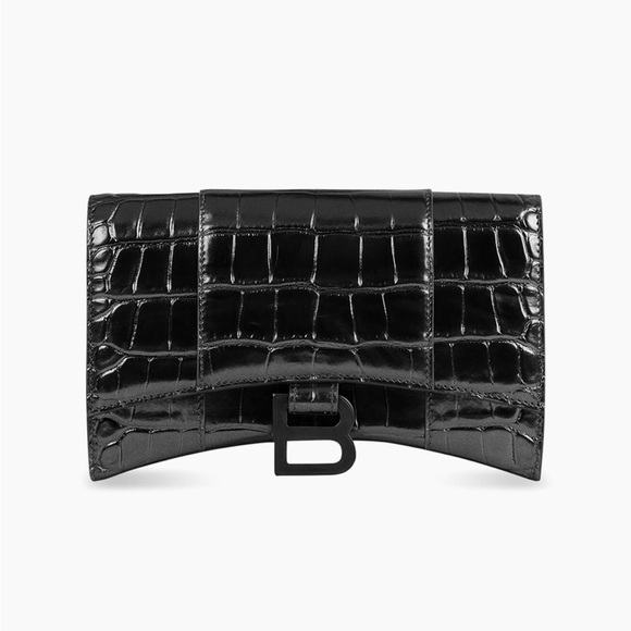 Balenciaga Black Embossed Leather Bag - Picture 1 of 12